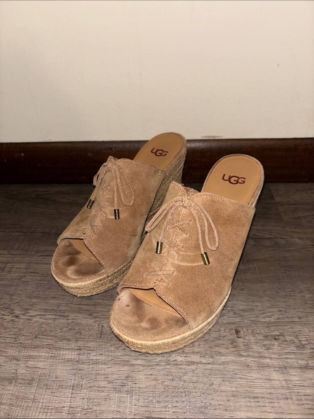 UGG Giorgia Wedge Platform Espadrilles Size 6